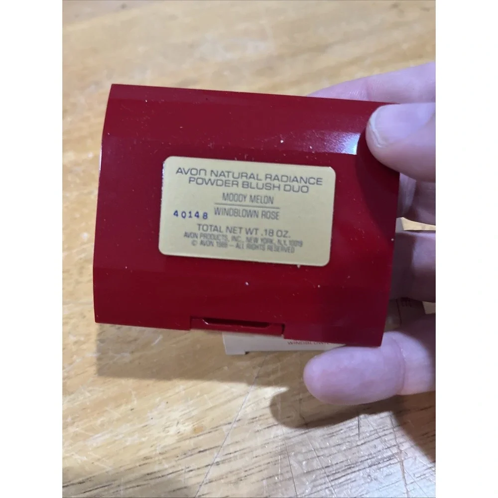 Vintage Avon‎ Natural Radiance Powder Blush Duo Moody Melon/Wind Blown Rose
